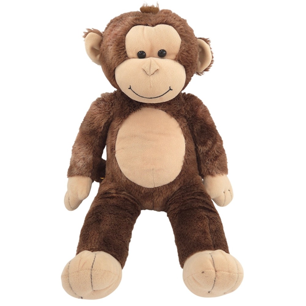 Build-A-Bear Monkey Plush 22" Brown Soft Stuffed Animal Jungle Kid Cuddly Toy